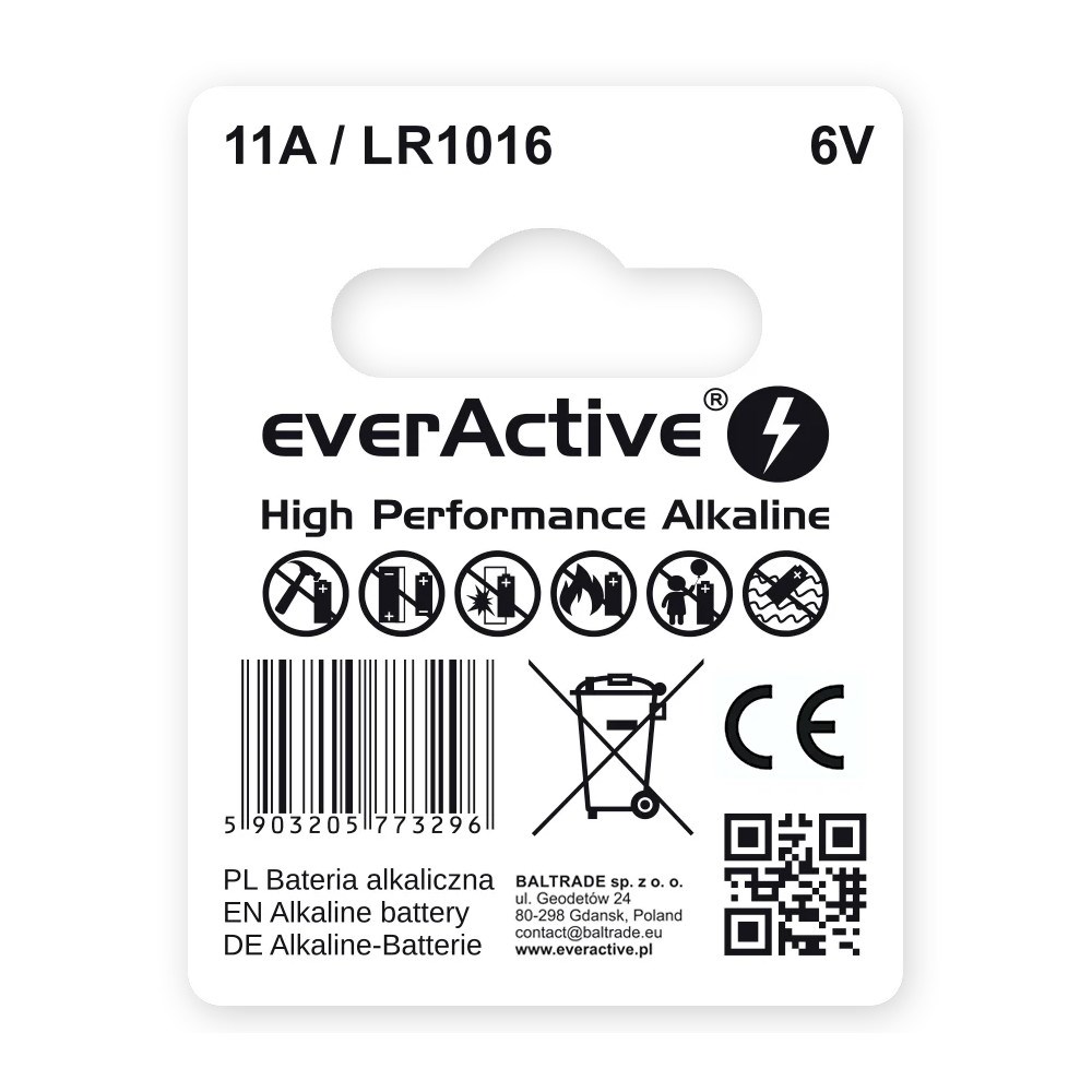 Car Remote Control Battery 11A LR1016 MN11 Blister 1 Pcs.