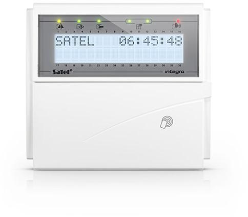 SATEL LCD Keypad (White Backlight 125 KHz Proximity Card Reader) INT-KLCDR-W