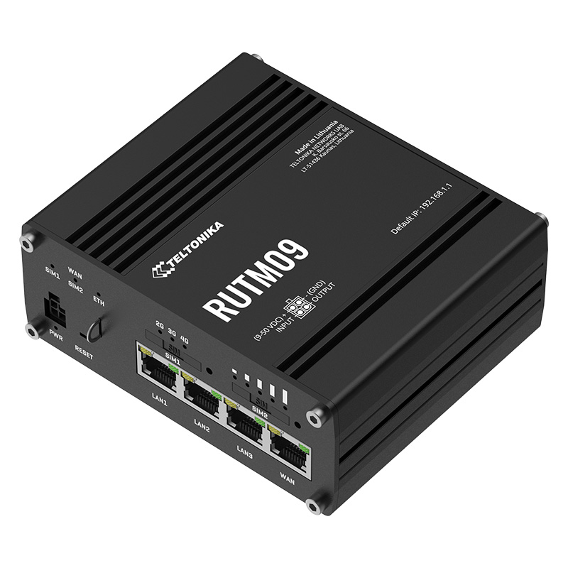 Teltonika RUTM09 wired router Gigabit Ethernet Black