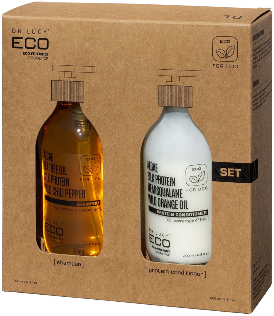 DR LUCY Eco Set For Rough Coat - Conditioner And Shampoo For Dogs