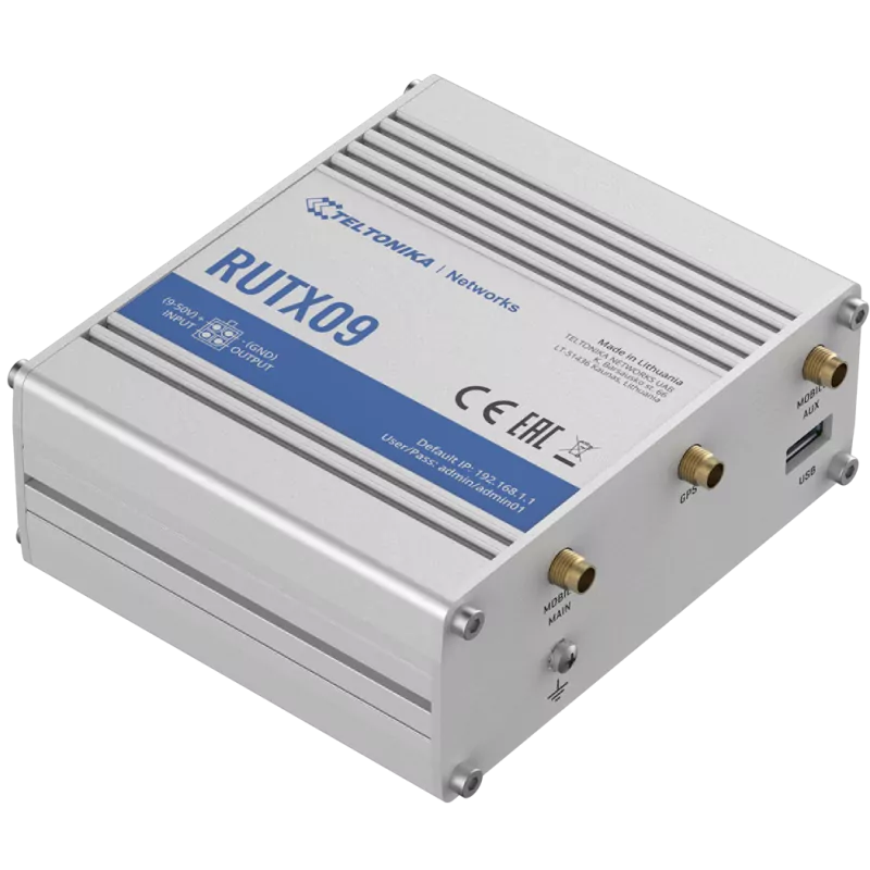 Teltonika Router RUTX09 Industrial LTE Modem Router Cat6 "ONLY LAN " 300Mbps Down/42Mbps UP