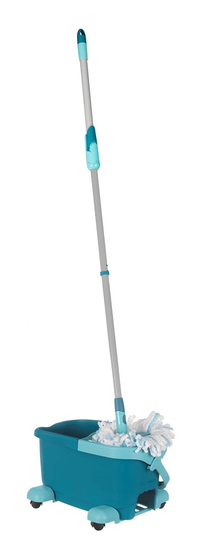 LEIFHEIT Clean Twist Mop Ergo Mobile Mopping System/Bucket Single Tank Blue