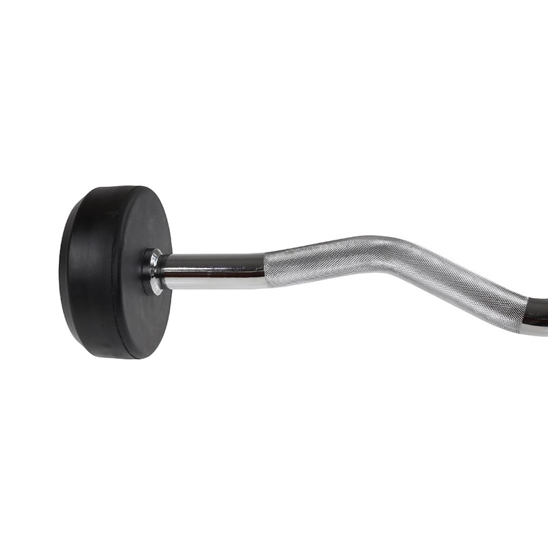 HMS GSL15 Fixed Barbell/Rubberised Broken Bar 15 Kg