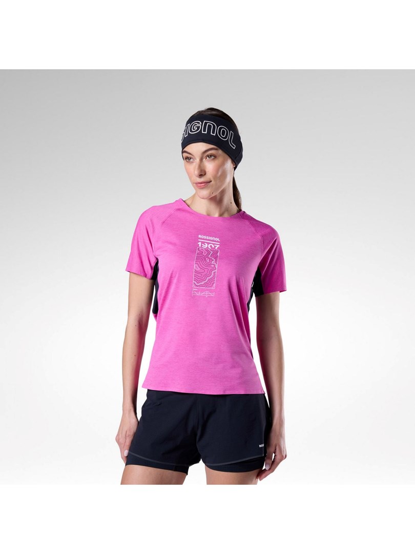 Koszulka SzybkoschnąCa Damska Rossignol Sapa Ultra Tee - Electric Fuchsia Rozmiar: L