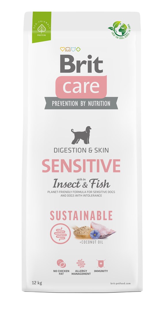 BRIT Care Dog Sustainable Sensitive Insect Fish - Dry Dog Food - 12 Kg