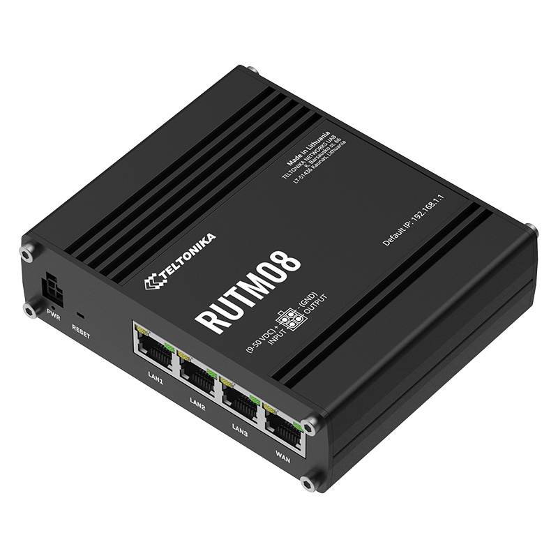 Teltonika RUTM08 wired router Gigabit Ethernet Black