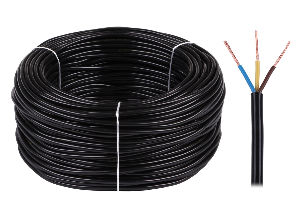 Electrical Cable OMY 3x0 75 300/300V Black