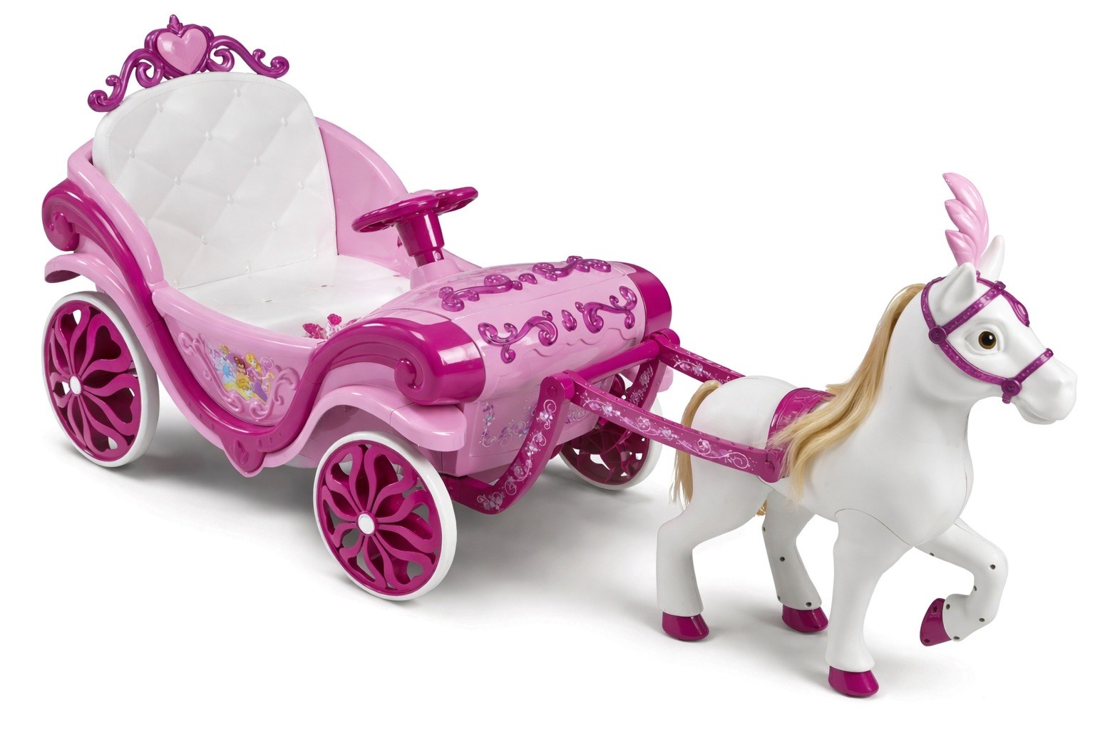 Huffy Electric Disney Princess Carriage With Horse 6 V Pink