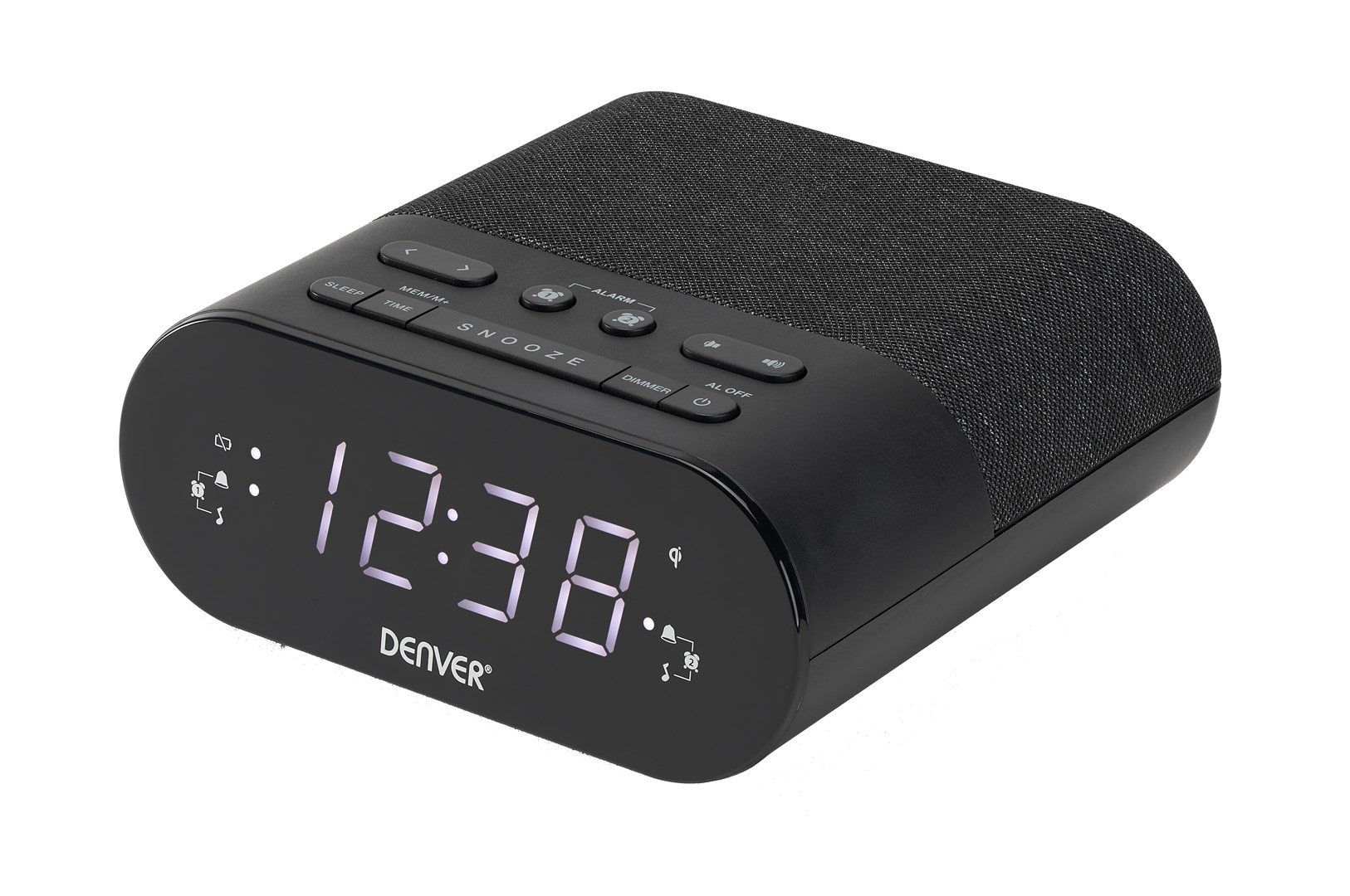Denver CRQ-107 Alarm Clock Digital Alarm Clock Black