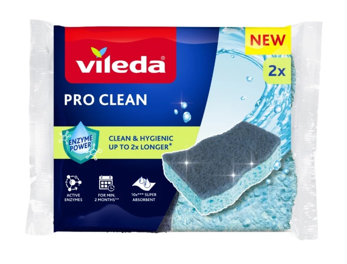 Viscose Scourer With Enzymes Vileda Pro Clean 2 Pcs.