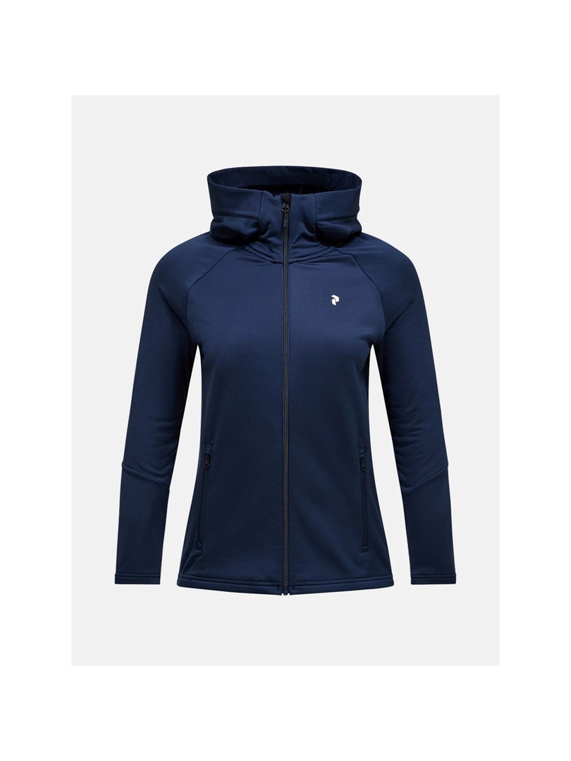 Bluza Rozpinana Damska Peak Performance Rider Essentials Zip Hood - Blue Shadow/Blue Shadow Rozmiar: S