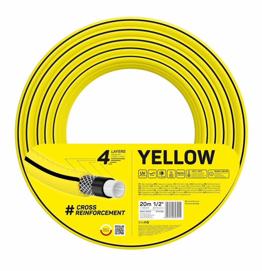 CELLFAST WĄŻ OGRODNICZY YELLOW 3/4 50m