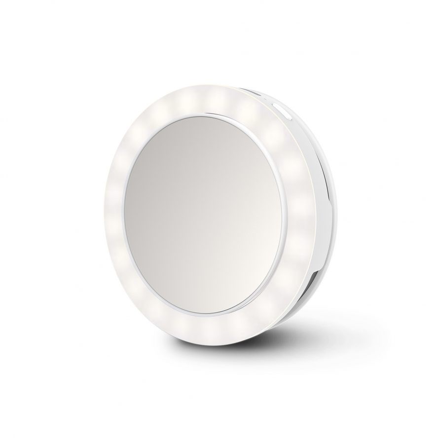 Ecomed 23603 Makeup Mirror Freestanding Round White