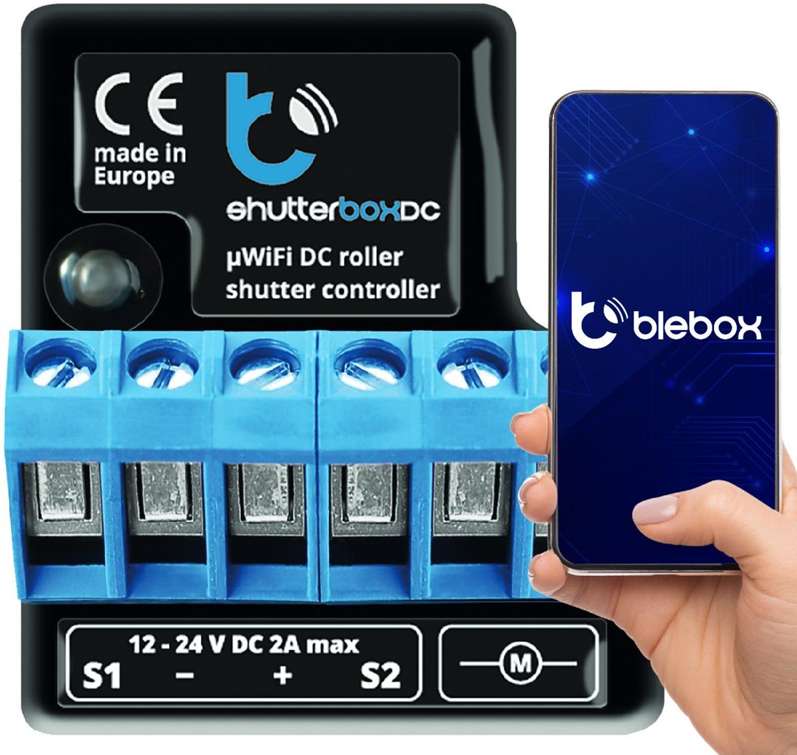 BLEBOX ShutterBoxDC V2 WiFi I/O Module 2x Input Binary 2x Relay Outputs 230V