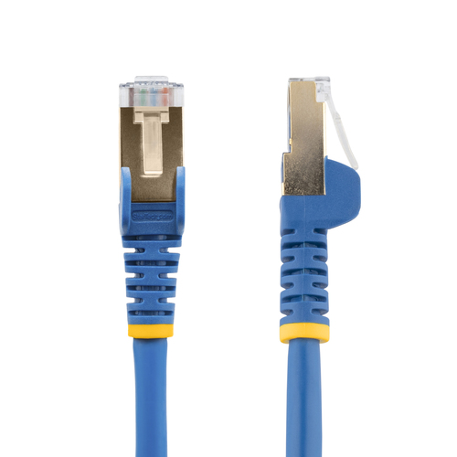 StarTech.com 1,5m CAT6a Ethernet Cable - 10 Gigabit Shielded Snagless RJ45 100W PoE Patch Cord - 10GbE STP Network Cable w/Strain Relief - Blue Individually Tested/Wiring is UL Certified/TIA