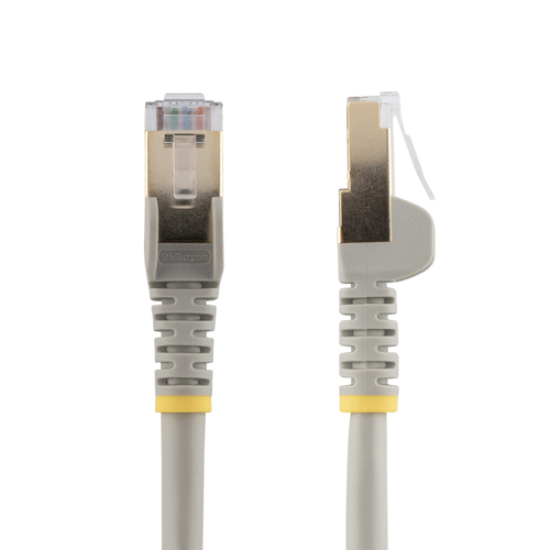 StarTech.com 1,5m CAT6a Ethernet Cable - 10 Gigabit Shielded Snagless RJ45 100W PoE Patch Cord - 10GbE STP Network Cable w/Strain Relief - Gray Individually Tested/Wiring is UL Certified/TIA