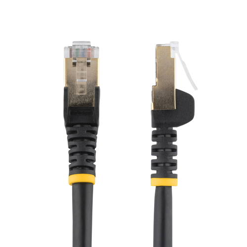 StarTech.com 3m CAT6a Ethernet Cable - 10 Gigabit Shielded Snagless RJ45 100W PoE Patch Cord - 10GbE STP Network Cable w/Strain Relief - Black Individually Tested/Wiring is UL Certified/TIA