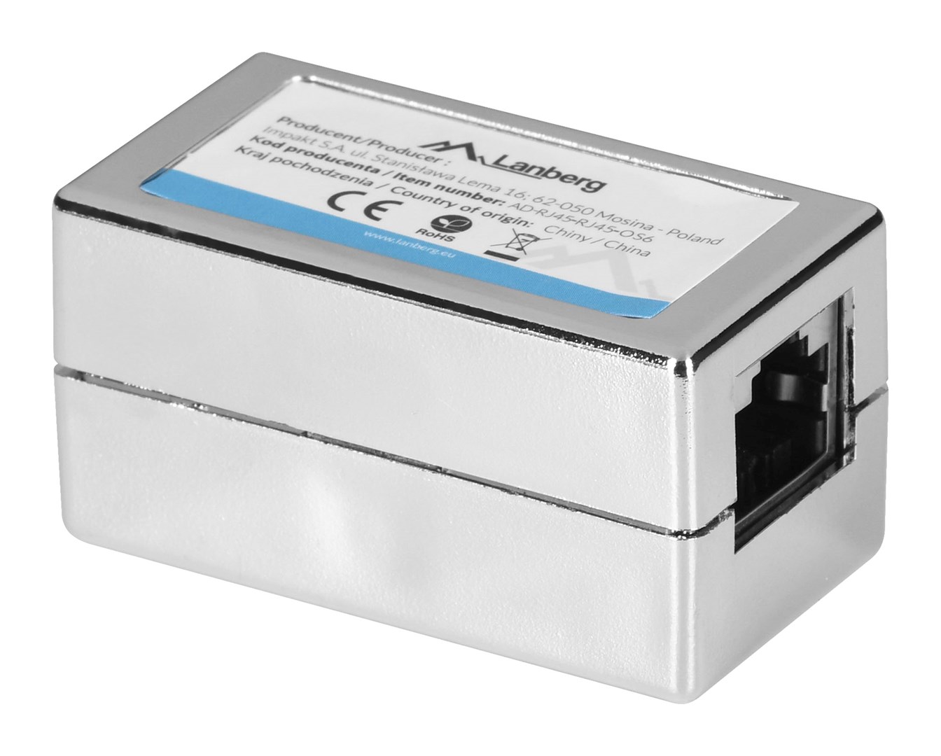 Lanberg AD-RJ45-RJ45-OS6 cable gender changer RJ-45 Silver