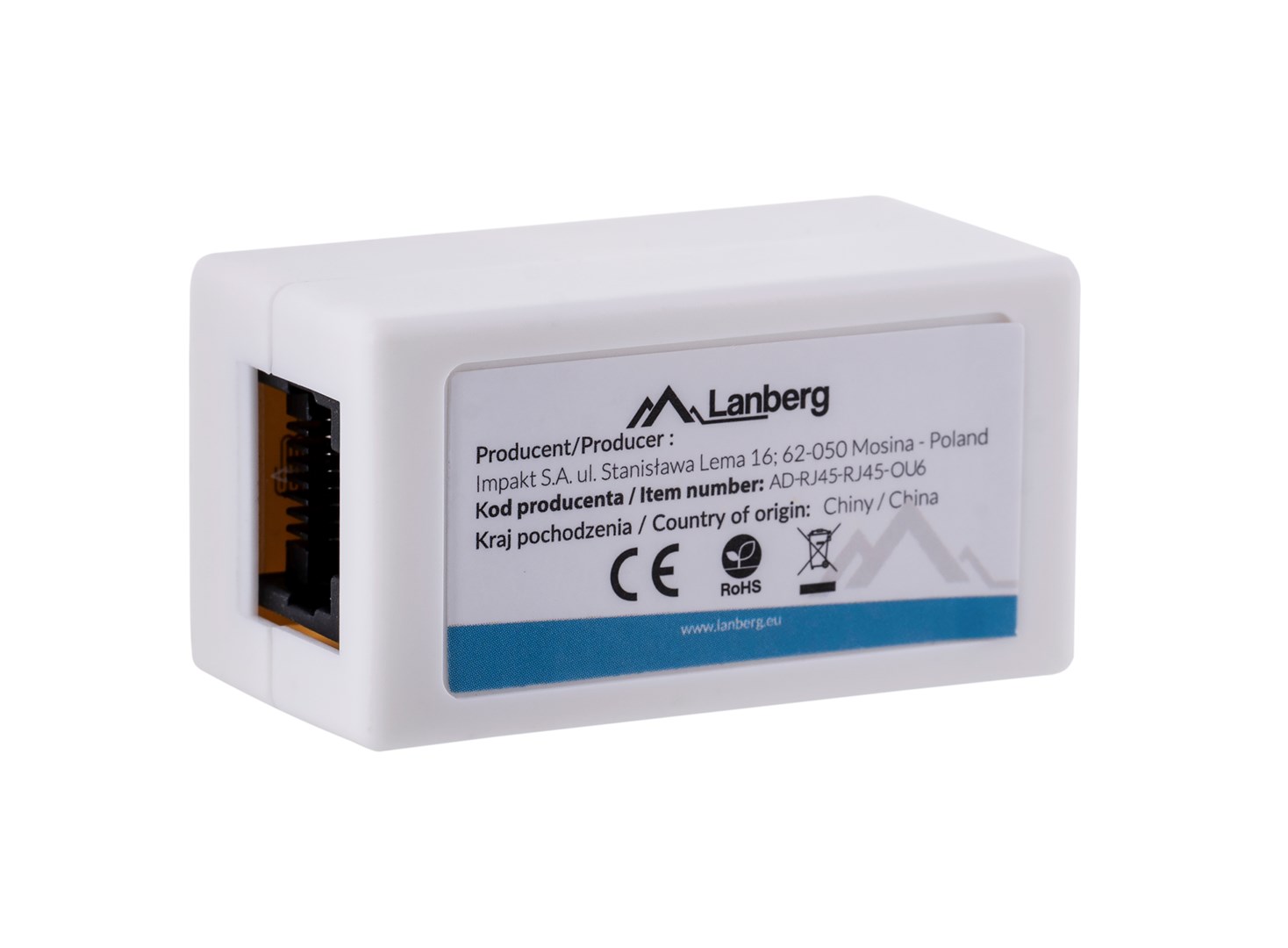 Lanberg AD-RJ45-RJ45-OU6 network splitter White