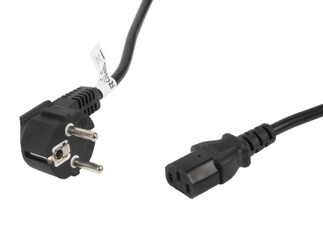 Lanberg CA-C13C-11CC-0100-BK power cable Black 10 m C13 coupler CEE7/7
