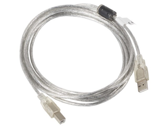 Lanberg CA-USBA-12CC-0030-TR USB cable USB 2.0 3 m USB B 0.48 Gbit/s Transparent
