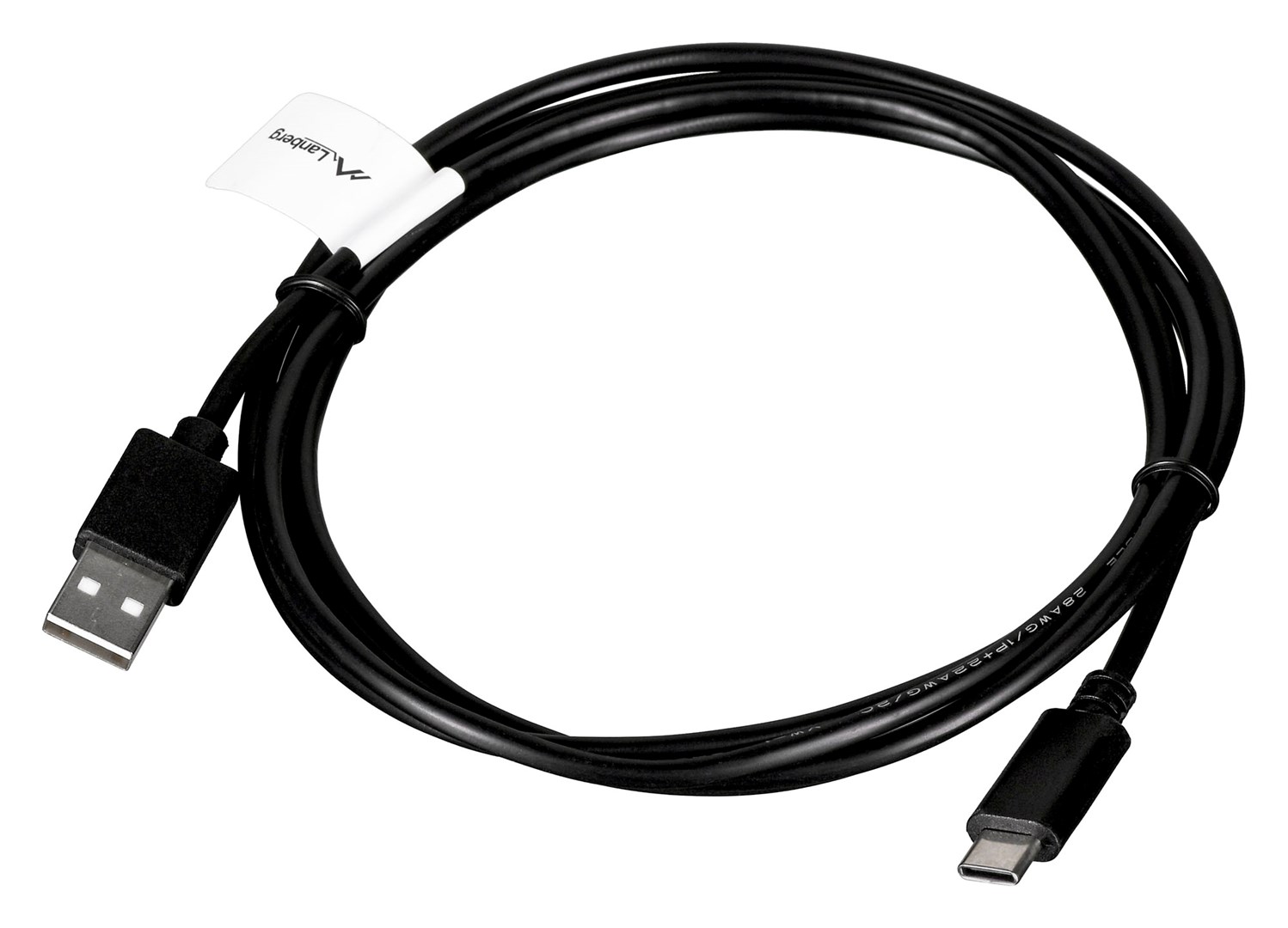 Lanberg CA-USBO-20CU-0018-BK USB cable USB 2.0 1.8 m USB A USB C 0.48 Gbit/s Black