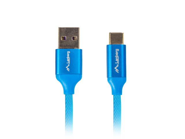 Lanberg CA-USBO-21CU-0010-BL USB cable USB 2.0 1 m USB A USB C 0.48 Gbit/s Blue