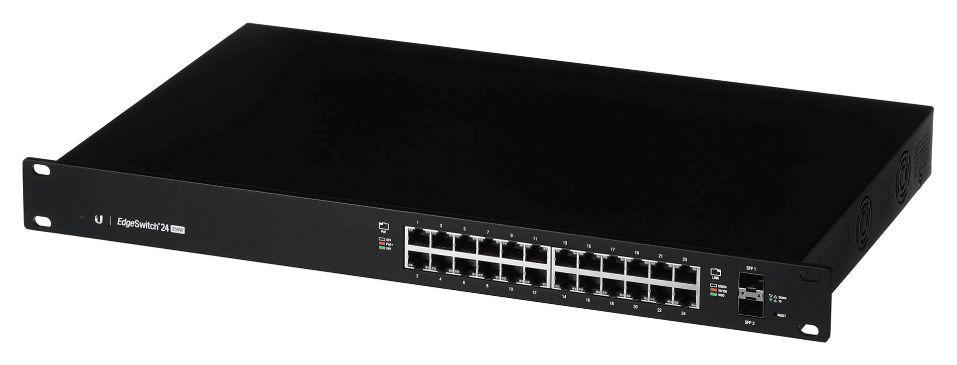 Ubiquiti EdgeSwitch 24 250W Managed L2/L3 Gigabit Ethernet (10/100/1000) Power over Ethernet (PoE) 1U Black