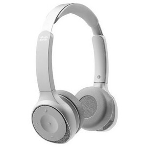 Cisco 730 Wireless Dual On-Ear Headset - USB-A - Platinum
