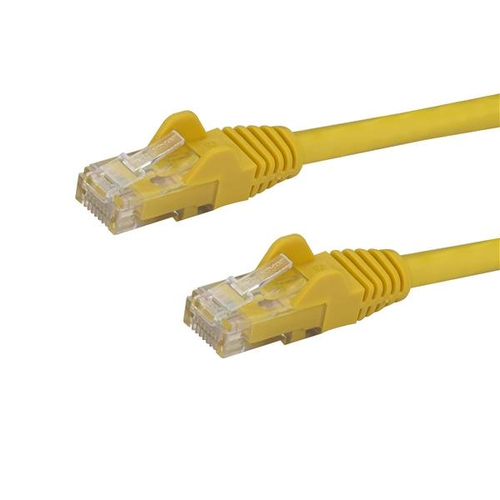 StarTech.com 5m CAT6 Ethernet Cable - Yellow CAT 6 Gigabit Ethernet Wire -250MHz 100W PoE RJ45 UTP Network/Patch Cord Snagless w/Strain Relief Individually Tested