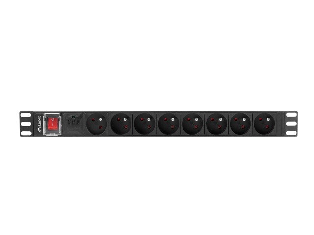 Lanberg PDU-PRO-07F-0200-BK power distribution unit (PDU) 6 AC outlet(s) 1U Black