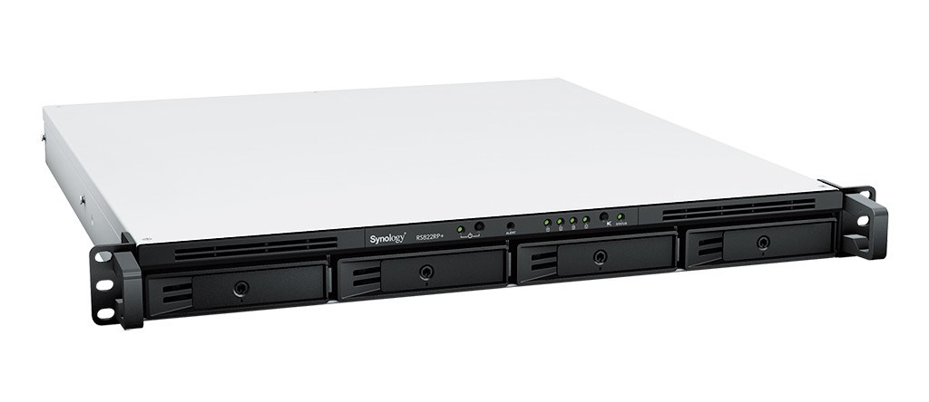 Synology RackStation RS822RP+ NAS/storage server Rack (1U) Ryzen Embedded V1500B 2 GB DDR4 0 TB DiskStation Manager Grey