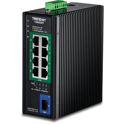 Trendnet TI-BG5091 network switch Unmanaged 2.5G Ethernet (100/1000/2500) Power over Ethernet (PoE) Black