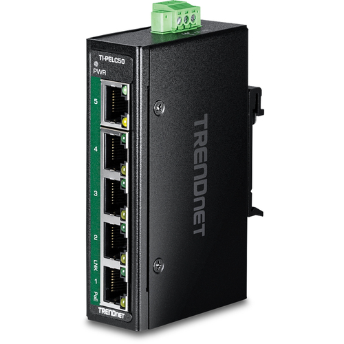 Trendnet TI-PELC50 network switch Unmanaged Fast Ethernet (10/100) Power over Ethernet (PoE) Black