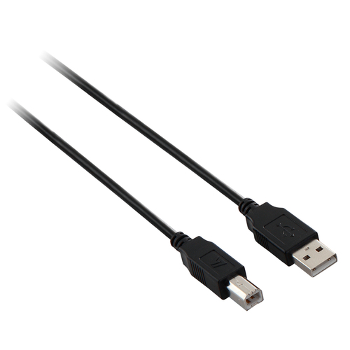 V7 Black USB Cable USB 2.0 A Male to USB 2.0 B Male 5m 16.4ft
