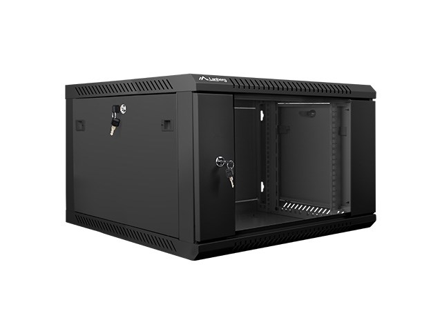 Lanberg WF01-6606-10B rack cabinet 6U Wall mounted rack Black