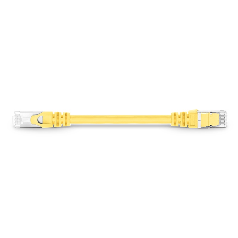 CAT6A 26AWG SFTP CM PATCH CORD, SNAGLESS RJ45, YELLOW, 6IN (0.15M)