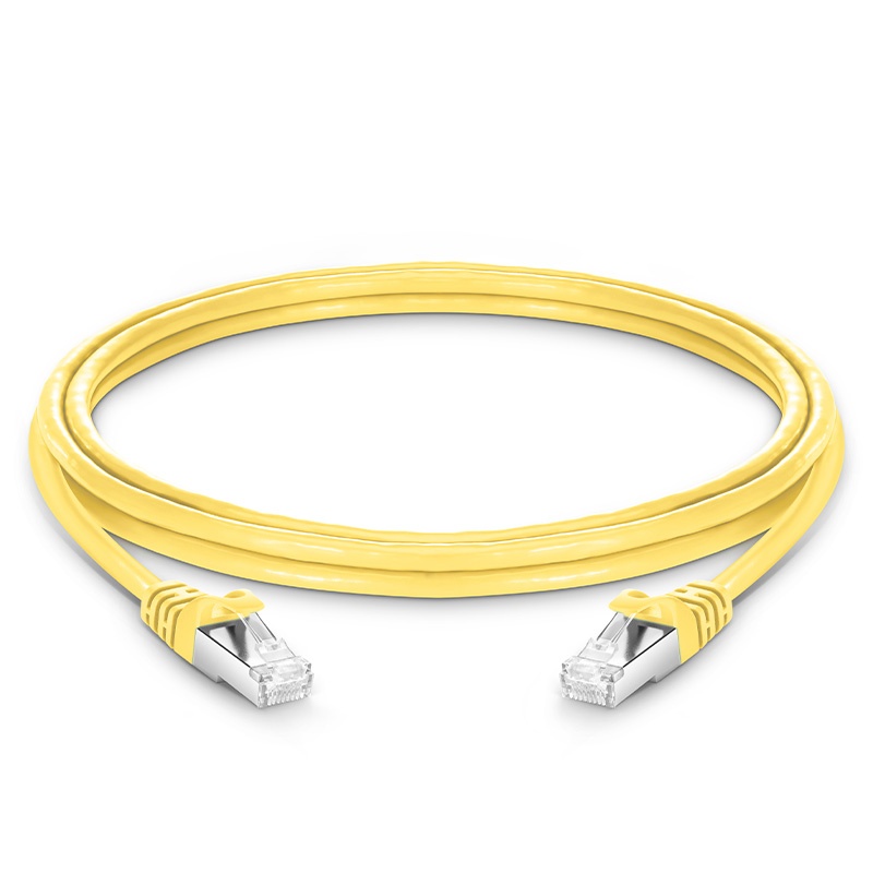 7FT (2.1M) CAT6A SNAGLESS SHIELDED (SFTP) PVC CM ETHERNET NETWORK PATCH CABLE, YELLOW