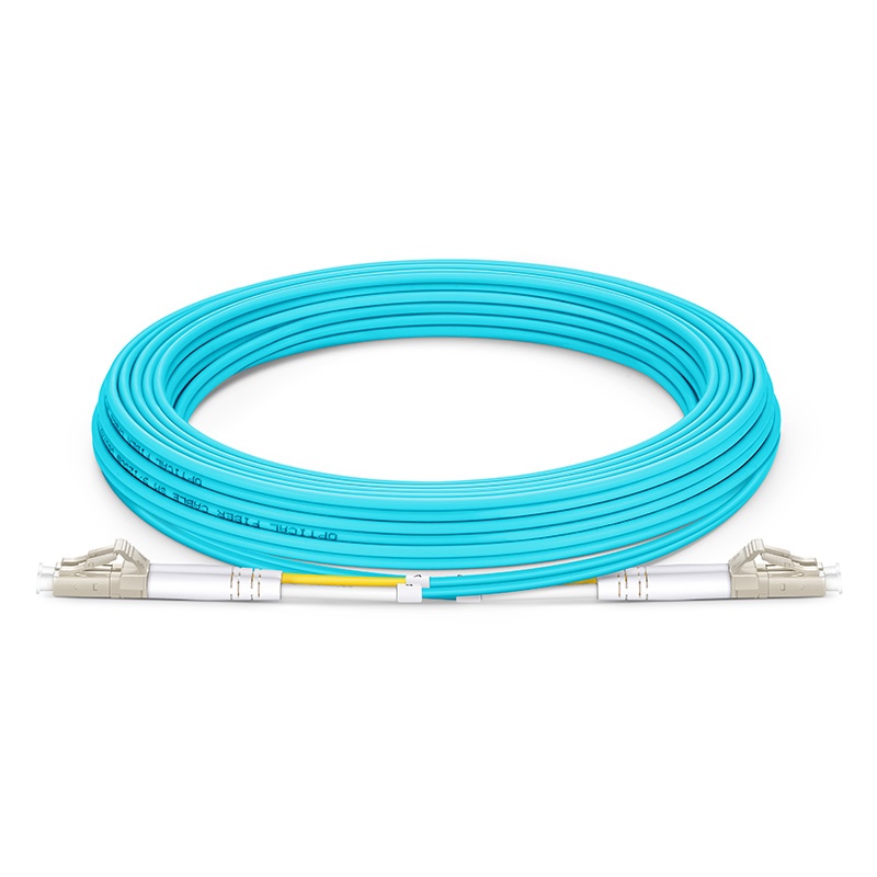 5M (16FT) LC UPC TO LC UPC DUPLEX OM3 MULTIMODE PVC (OFNR) 2.0MM FIBER OPTIC PATCH CABLE
