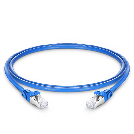 FS CAT7 Ethernet Patch Cable, Blue, 0.9m
