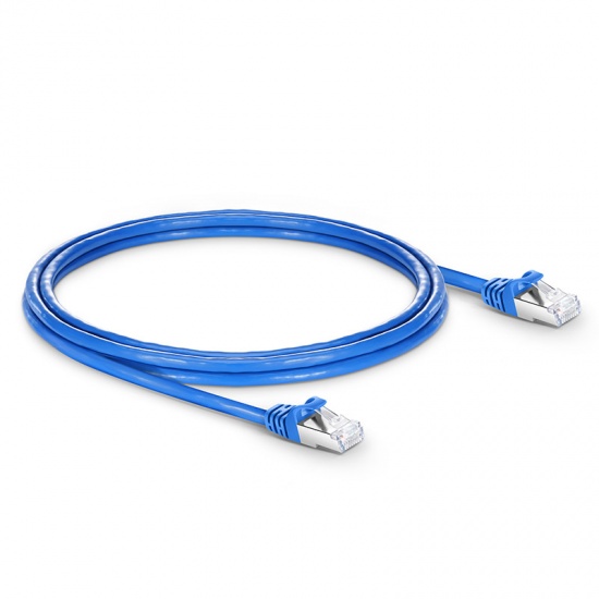 7FT (2.1M) CAT7 SNAGLESS SHIELDED (SFTP) PVC CM ETHERNET NETWORK PATCH CABLE, BLUE