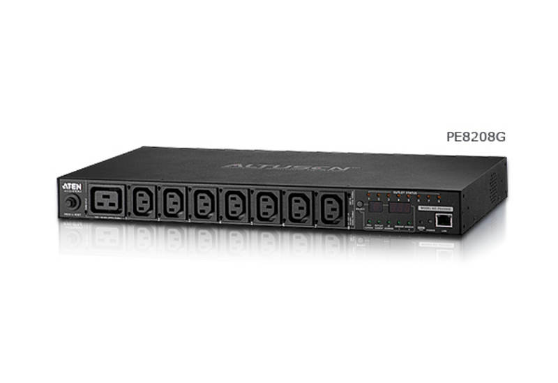 ATEN 1U 16A 8 Outlet Switched + Metered PDU + Free Eco PDU Manager Software