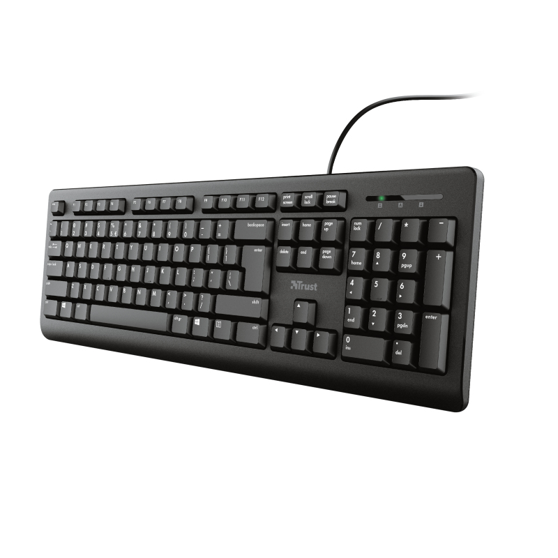 Trust Primo keyboard Office USB Portuguese Black