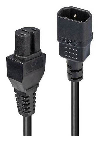 Lindy 30401 power cable Black 1 m IEC C14 IEC C15