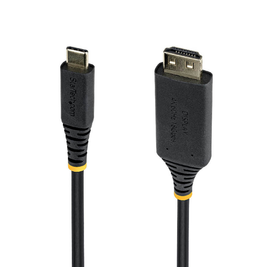 StarTech.com 3m USB-C to HDMI Adapter Cable, Gripping HDMI Connector, 4K 60Hz, Thunderbolt Compatible, HDR, Uni-Directional Cord for MacBook, Dell, HP, Lenovo