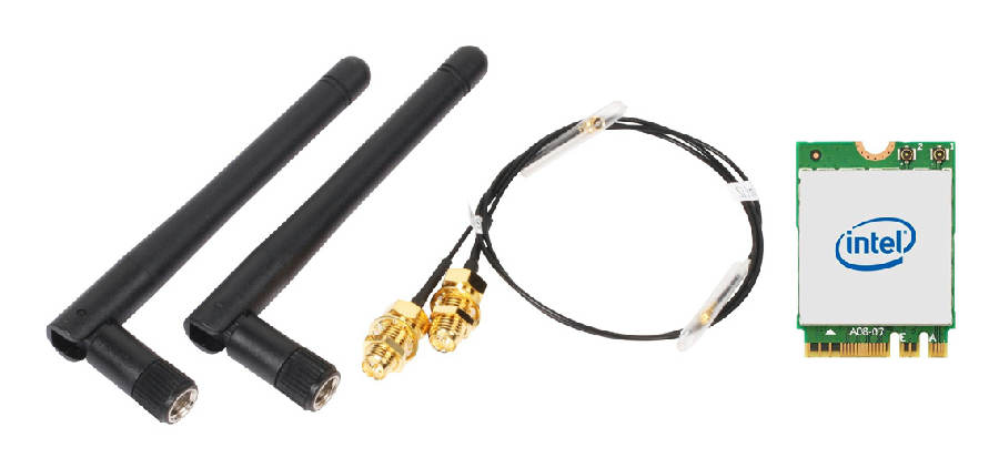 Shuttle WLN-M12 - Intel WLAN-AX210/Bluetooth Combo Kit with M.2 card, cables and external antennas for Slim PCs