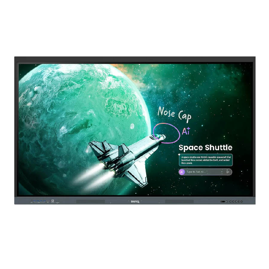 BenQ RE6505E interactive whiteboard 165.1 cm (65") 3840 x 2160 pixels Touchscreen Black USB