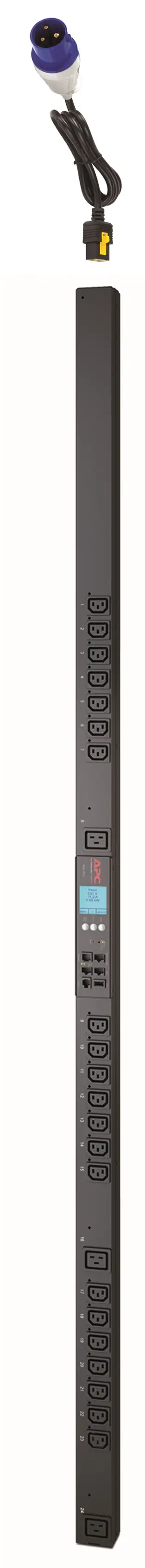 APC Rack PDU 2G, Metered by Outlet with Switching, ZeroU, 16A, 230V, (21) C13 & (3) C19