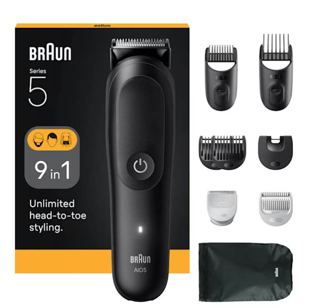 Braun AIO5540 hair trimmers/clipper Black 14 Lithium-Ion (Li-Ion)