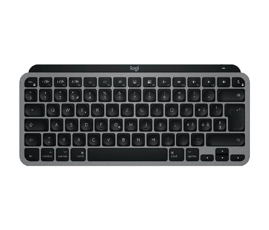 Logitech MX Keys Mini For Mac keyboard Home/Office Bluetooth QWERTZ Swiss Black, Grey